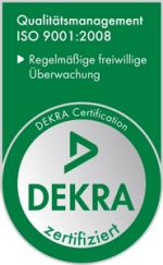 Qualitätsmanagement DIN EN ISO 9001:2008 - regelmäßige freiwillige Überwachung - DEKRA zertifiziert